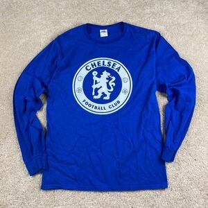 Fruit of the Loom Chelsea FC Pulisic 22 Long Sleeve T-Shirt Mens Medium Blue